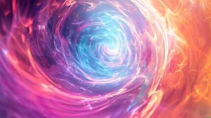 Obraz premium Abstract Swirling Vortex of Colors and Energy. Background for Fantasy, Magic, and Spirituality