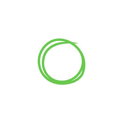 handdrawn green circle