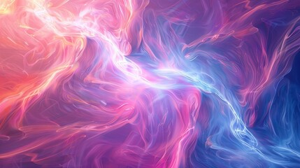 Obraz premium Abstract Swirling Colors Background. Vibrant Pink and Blue Smoke or Nebula