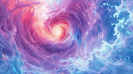 Obraz premium Colorful Abstract Swirl Design. Digital Art Wallpaper Background