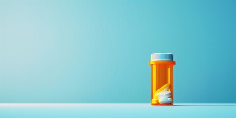 Pills on Blue Surface