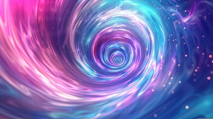 Vivid colorful abstract spiral or swirl background. Concept of fantasy, galaxy, universe, wormhole, time travel, energy, meditation, and spirituality