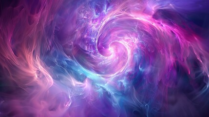 Vivid purple and blue abstract nebula or galaxy spiral, for themes of space, science fiction, fantasy, energy