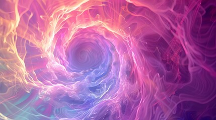 Abstract Swirl of Vivid Colors.  Pink, Purple, Blue, and Orange, Digital Art