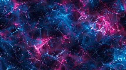 Abstract Blue and Pink Neon Lights Background. Vibrant, Electric Design