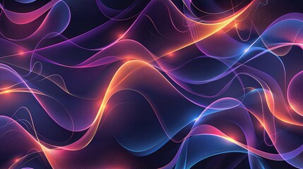 Obraz premium Abstract Colorful Flowing Waves Background. Vibrant and Dynamic Design