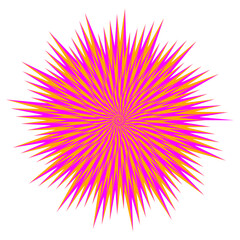 Obraz premium An abstract retro psychedelic spiral shape design element.