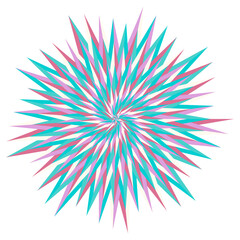 Obraz premium An abstract retro psychedelic spiral shape design element.