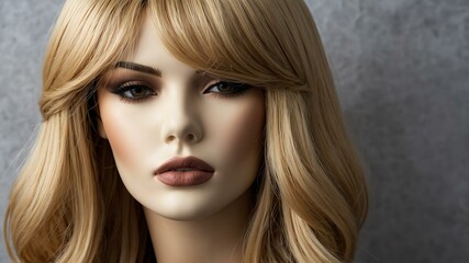 Fototapeta premium realistic photography of blonde with dark roots long h background