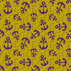 Summer sea anchors seamless pattern for fabrics and clothes and wrapping paper