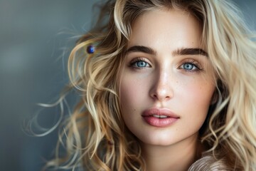 Fototapeta premium A studio portrait of a beautiful blonde woman.