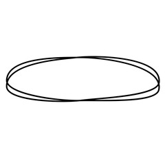 Round geometric hand-drawn frame