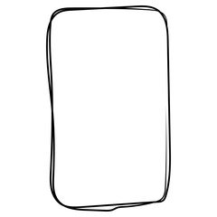 Rectangular geometric hand-drawn frame