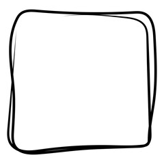 Square geometric hand-drawn frame