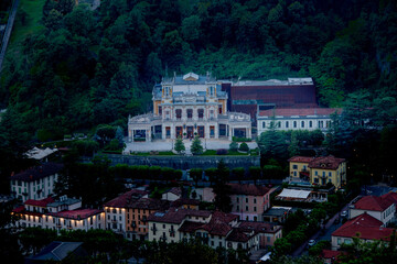 Old Art Nouveau casino in the spa center of San Pellegrino