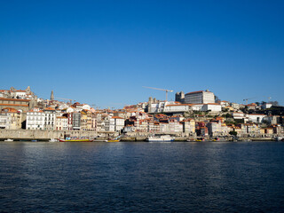 Oporto skyline with Douro River