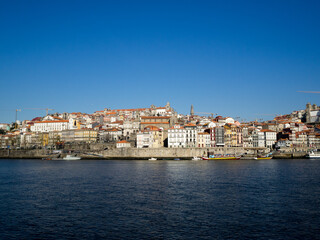 Oporto skyline with Douro River