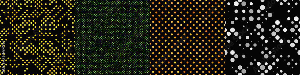 Poster seamless geometric dot pattern background set