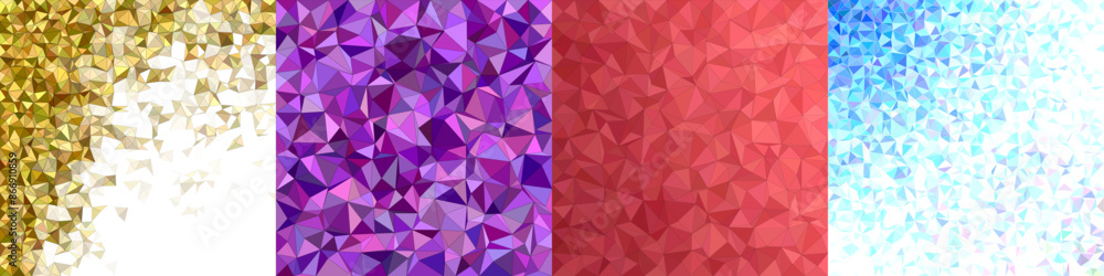 Poster abstract triangle polygon background collection