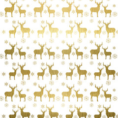 Fototapeta premium Golden Christmas Pattern Background
