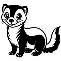 A cat cartoon silhouette logo icon vector illustration.