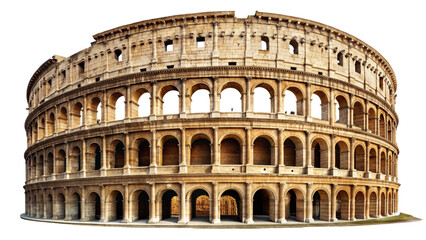 Obraz premium Colosseum in Rome Italy historic landmark isolated on transparent background