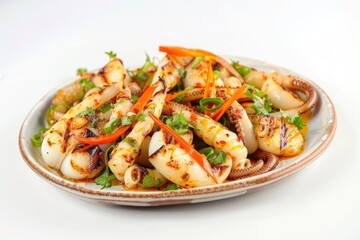 Flavorful Grilled Phu Quoc Salt and Chile Squid with Lemon Sauce