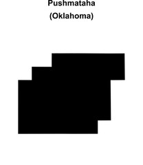 Pushmataha County (Oklahoma) blank outline map