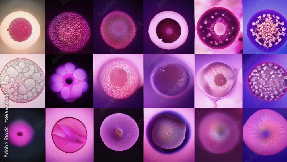 Poster a collage of various microscopy techniques revealing the dynamic changes in erythrocyte morphology d