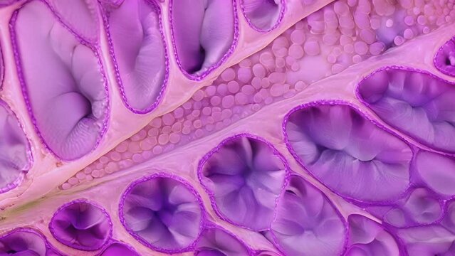 A birdseye view of the top of a plant shoot revealing the dense and regenerative apical meristem cells.