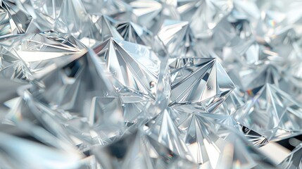 Diamond cut background. 3D rendering. Glass texture. Generative AI.