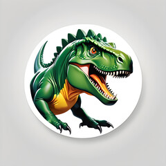 Dinosaur logo icon on white background. Generative AI