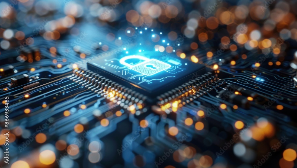 Poster cybersecurity: protecting digital data with a virtual lock