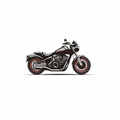Obraz premium Motorcycle logo design on white background. Generative AI