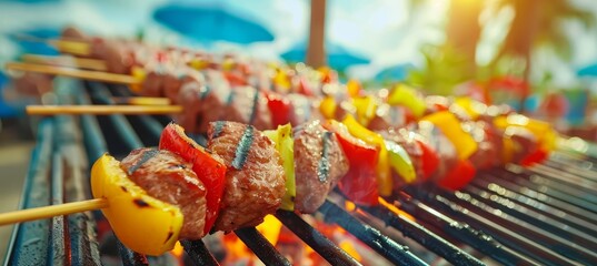 Friends enjoying bbq at park on labor day  a scene of relaxation and celebration