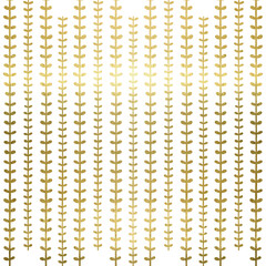 Gold foil metallic seamless leaves background pattern, illustration for cover, textile, fabric, interior, paper, wrapping, wallpaper, print, background, template, decoration