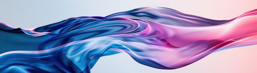Vibrant abstract artwork featuring a fluid blend of blue and pink hues, perfect for modern and contemporary design concepts.