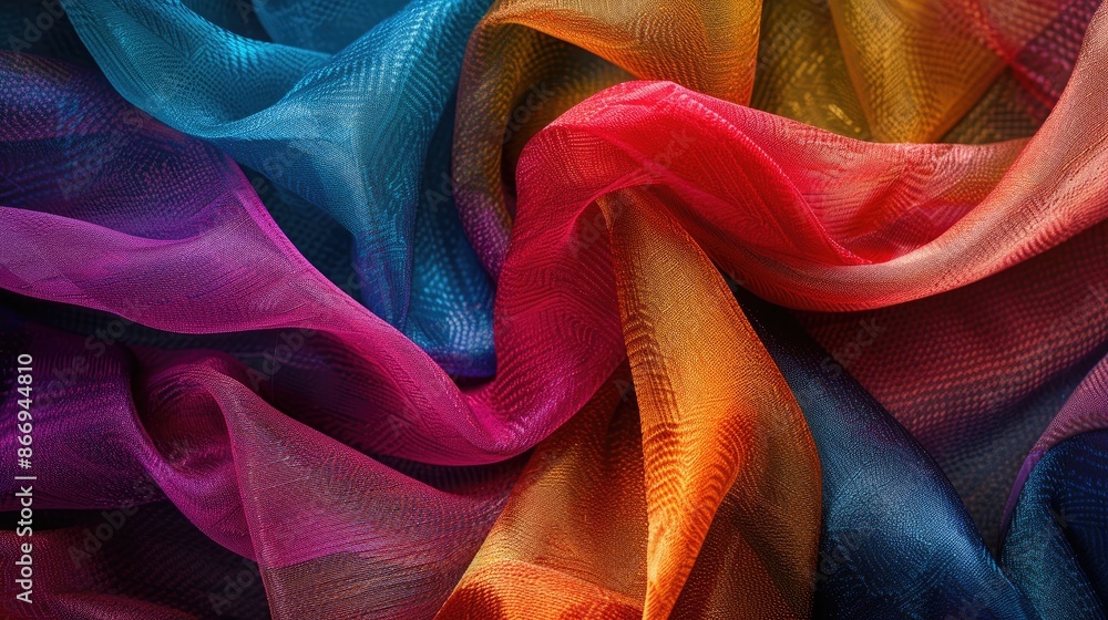 Aufkleber texture of artificial fabric with multiple colors
