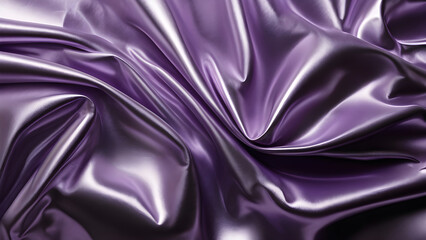 Obraz premium Violet metallic silk satin folded fabric background.