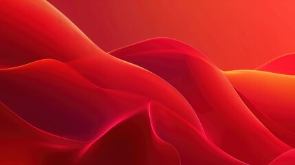 Fototapeta premium Abstract Red Waves Digital Art