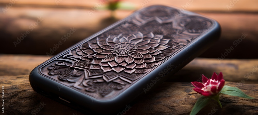 Poster Personalized phone case production with detailed design using cnc technology for custom creations