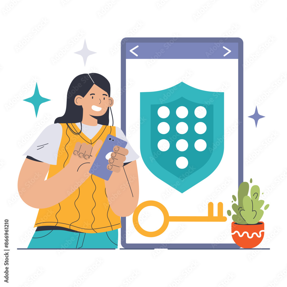 Poster data encryption. personal information, internet access or database