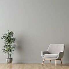 modern living room grey armchair