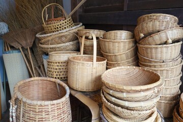 日本の東京、江戸時代の暮らしの風景　昔の生活用品