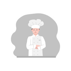 Professional Chef Cooking at Restaurant Kitchen