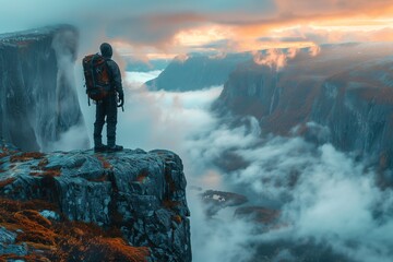 Cliffside Explorer: Mountain Adventure in Norway