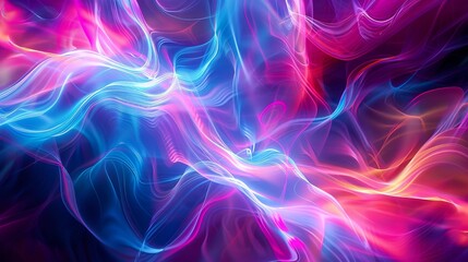 Obraz premium Abstract flowing neon lights