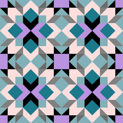 Vector geometric seamless pattern design for tiles, decorating, wallpaper, wrapping paper, fabric, backdrop and etc., abstract background.