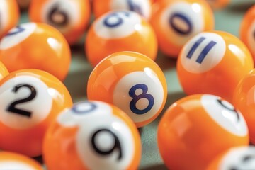orange lottery bingo balls, wallpaper