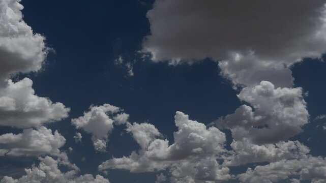 Time lapse of clouds building on a hot summer day